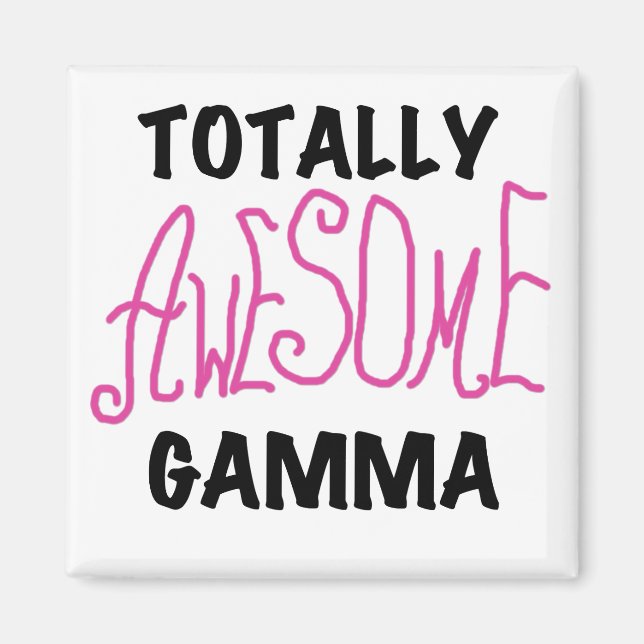 Total fantastische Gamma-Rosa-T-Shirts und Magnet (Vorne)