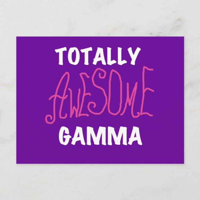 Total fantastische Gamma-Rosa-T-Shirts und Postkarte (Vorderseite)