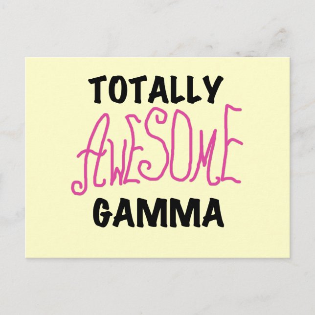 Total fantastische Gamma-Rosa-T-Shirts und Postkarte (Vorderseite)