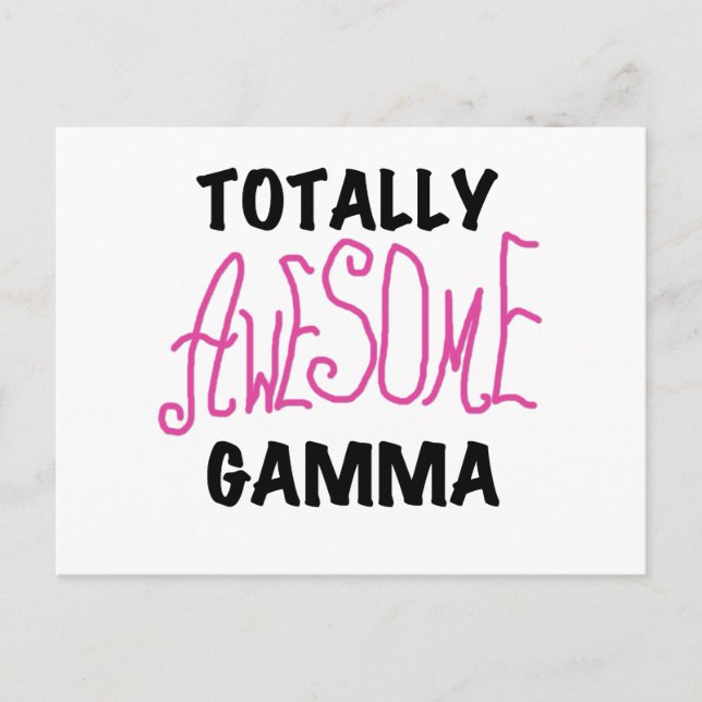 Total fantastische Gamma-Rosa-T-Shirts und Postkarte (Vorderseite)