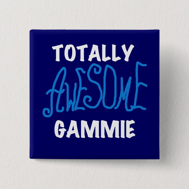 Total fantastische Gammie blaue T - Shirts und Button (Vorderseite)