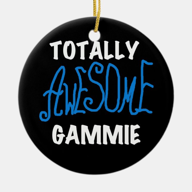 Total fantastische Gammie blaue T - Shirts und Keramikornament (Vorne)
