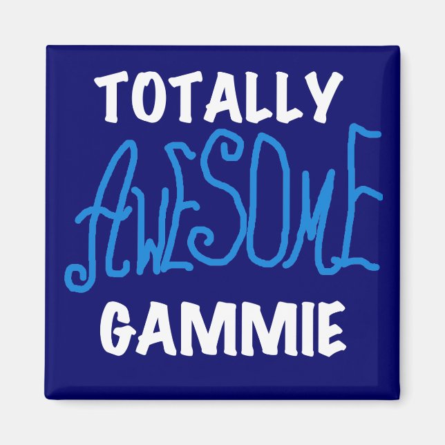 Total fantastische Gammie blaue T - Shirts und Magnet (Vorne)