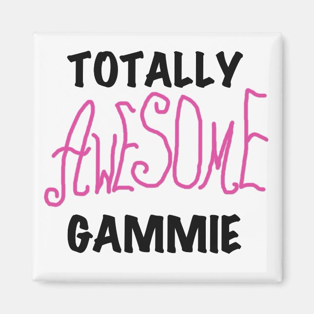Total fantastische Gammie rosa T - Shirts und Magnet (Vorne)
