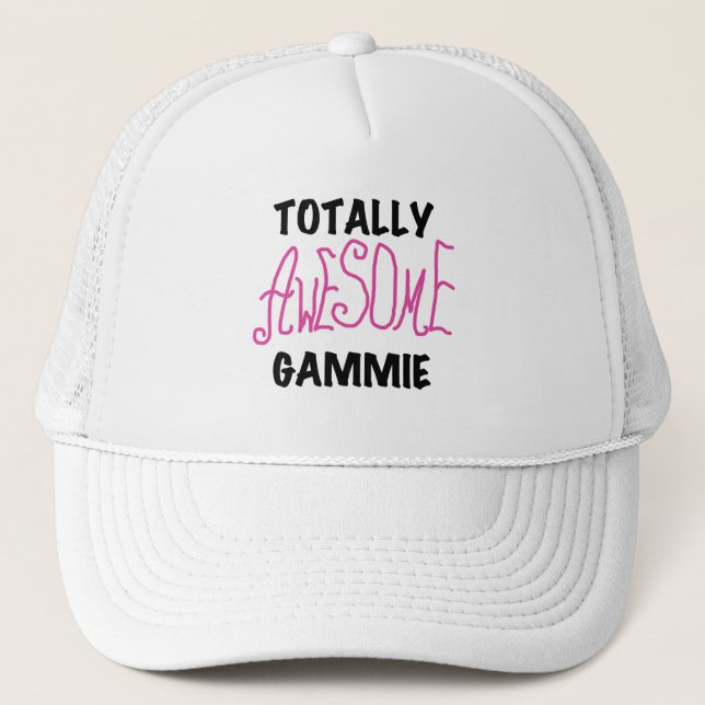 Total fantastische Gammie rosa T - Shirts und Truckerkappe (Vorderseite)