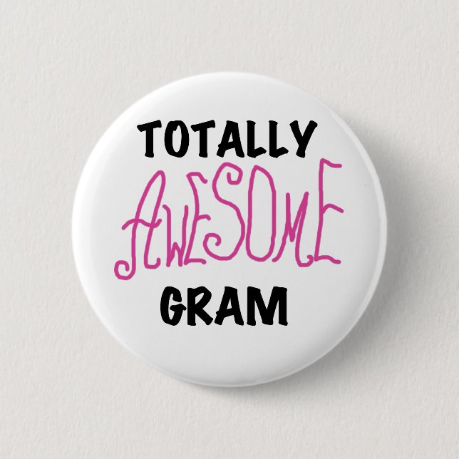 Total fantastische Gramm-Rosa-T-Shirts und Button (Vorderseite)