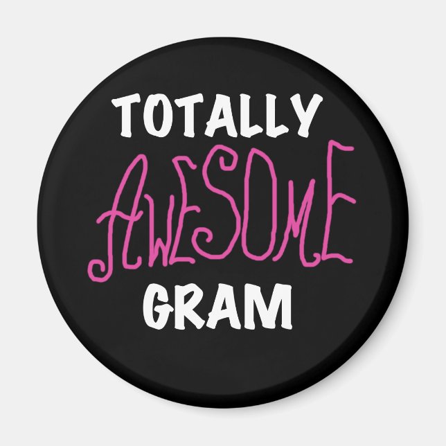 Total fantastische Gramm-Rosa-T-Shirts und Magnet (Vorne)
