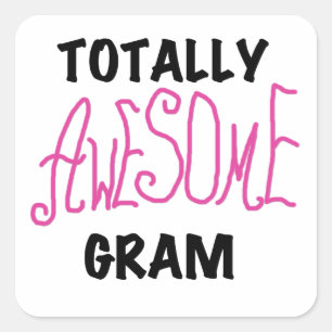 Total fantastische Gramm-Rosa-T-Shirts und Quadratischer Aufkleber