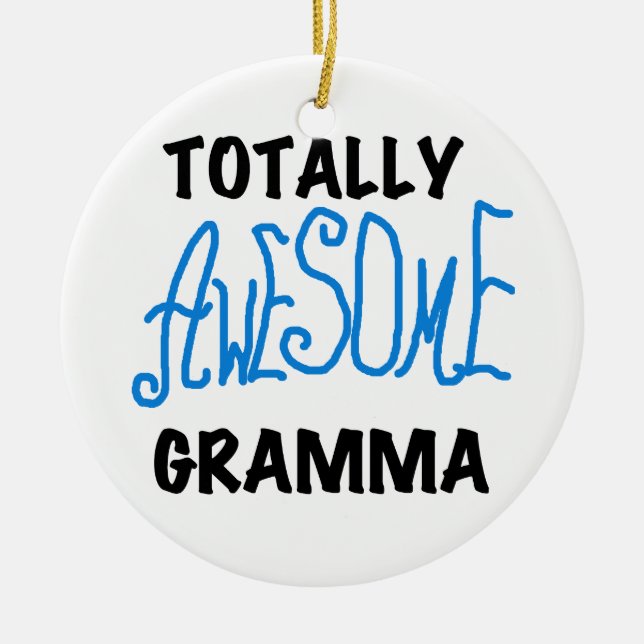 Total fantastische Gramma blaue T-Shirts Geschenke Keramik Ornament (Vorne)