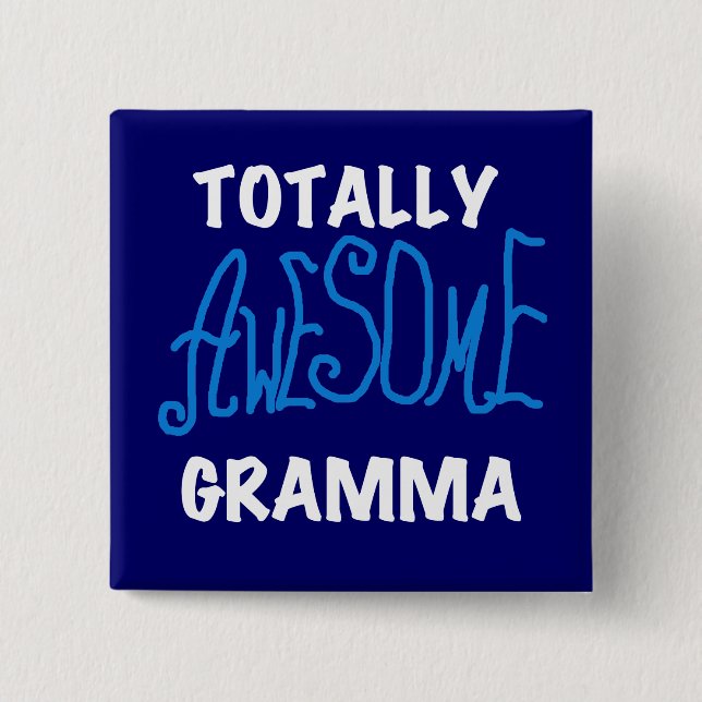 Total fantastische Gramma blaue T - Shirts und Button (Vorderseite)