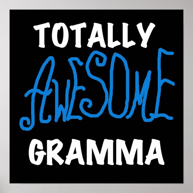 Total fantastische Gramma blaue T-Shirts und Gesch Poster (Vorne)
