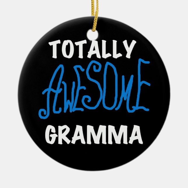 Total fantastische Gramma blaue T - Shirts und Keramikornament (Vorne)
