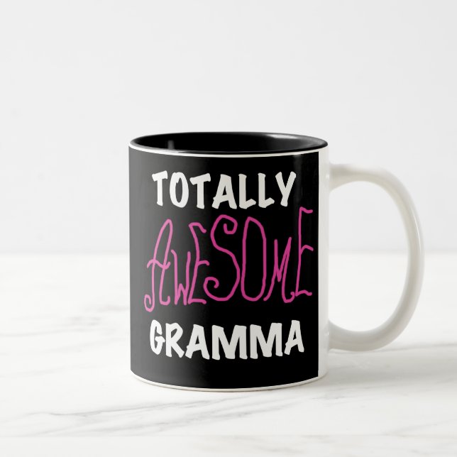 Total fantastische Gramma rosa T - Shirt-Geschenke Zweifarbige Tasse (Rechts)