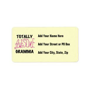 Total fantastische Gramma rosa T-Shirts Geschenke Adressaufkleber