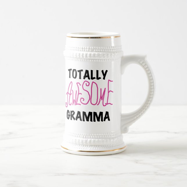 Total fantastische Gramma rosa T-Shirts Geschenke Bierglas (Rechts)