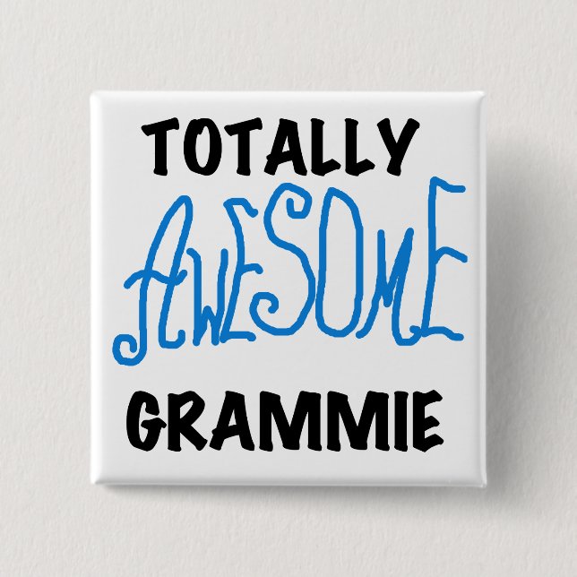 Total fantastische Grammie blaue T - Button (Vorderseite)