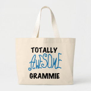 Total fantastische Grammie blaue T - Jumbo Stoffbeutel