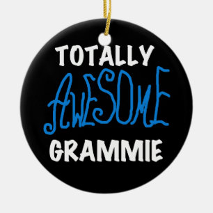 Total fantastische Grammie blaue T-Shirts Keramikornament