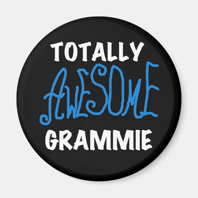 Total fantastische Grammie blaue T-Shirts Magnet (Vorne)