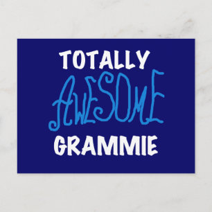 Total fantastische Grammie blaue T-Shirts Postkarte