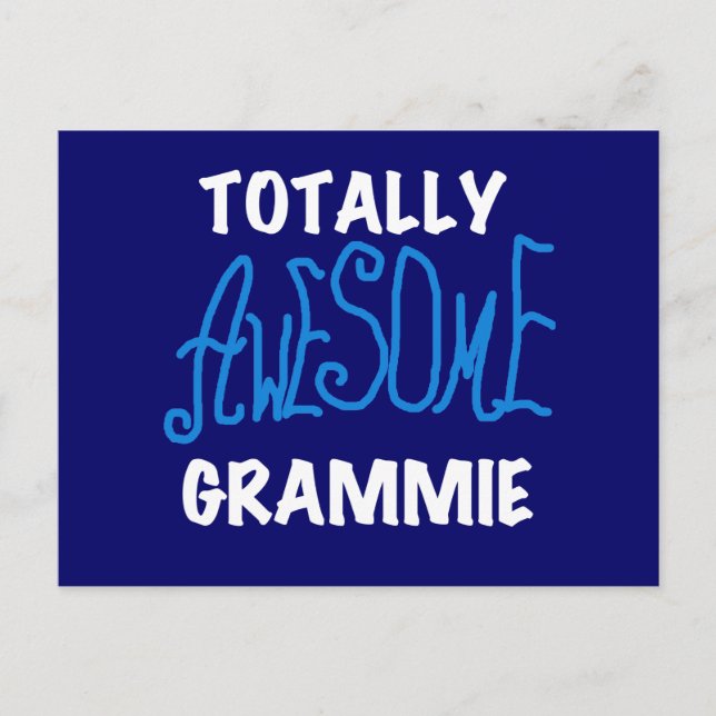 Total fantastische Grammie blaue T-Shirts Postkarte (Vorderseite)