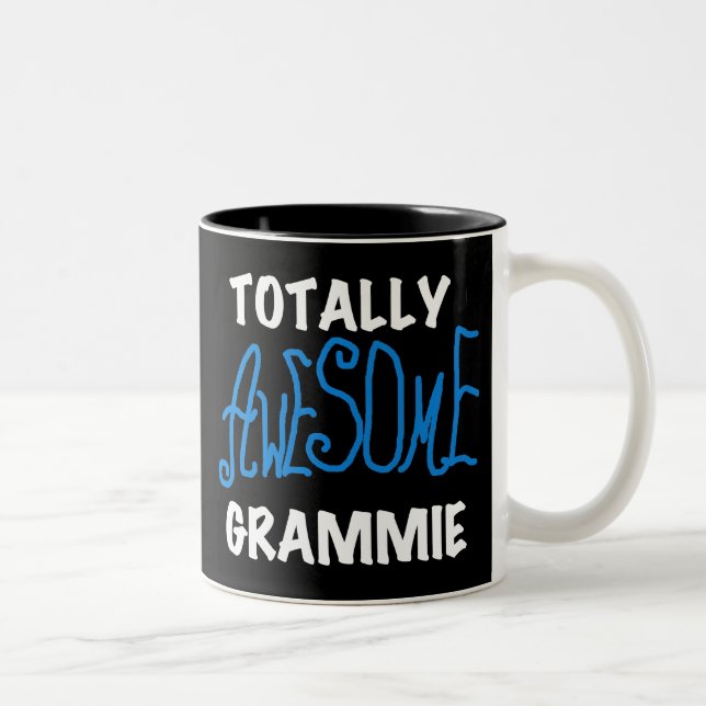 Total fantastische Grammie blaue T-Shirts Zweifarbige Tasse (Rechts)