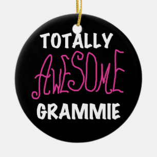 Total fantastische Grammie rosa T - Keramikornament