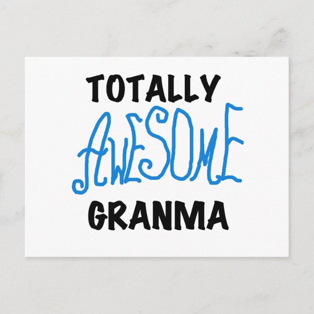 Total fantastische Granma blaue T-Shirts Geschenke Postkarte (Vorderseite)