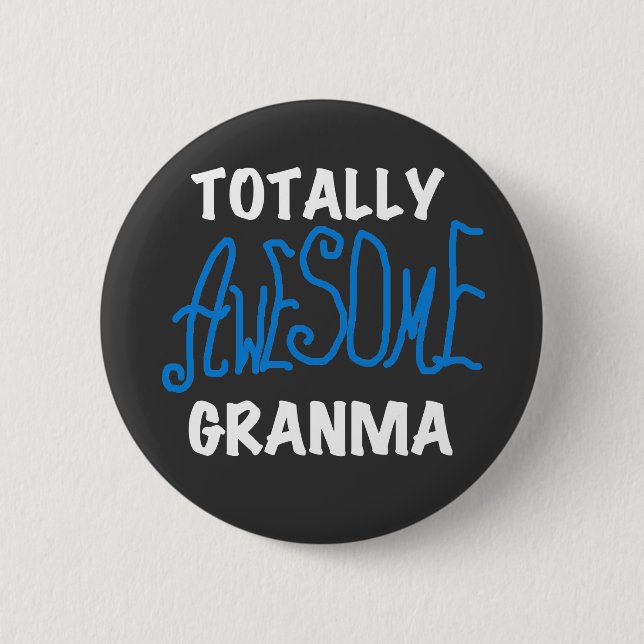 Total fantastische Granma blaue T - Shirts und Button (Vorderseite)