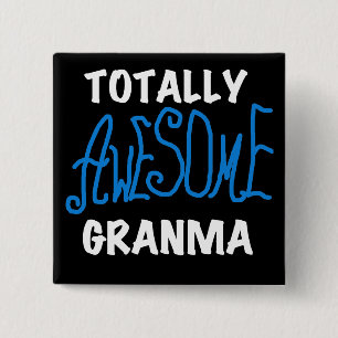 Total fantastische Granma blaue T - Shirts und Button