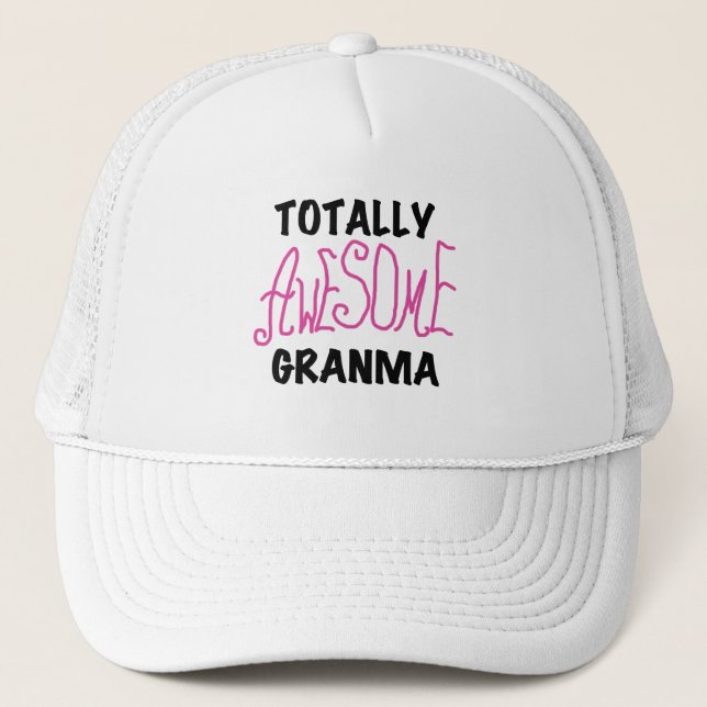 Total fantastische Granma rosa T-Shirts und Gesche Truckerkappe (Vorderseite)