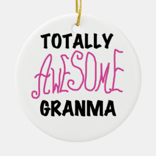 Total fantastische Granma rosa T-Shirts und Keramik Ornament
