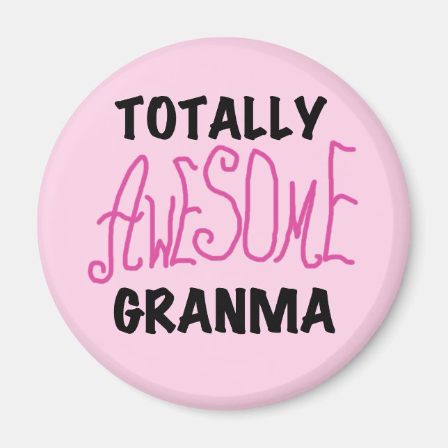 Total fantastische Granma rosa T-Shirts und Magnet (Vorne)