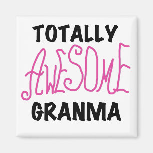 Total fantastische Granma rosa T-Shirts und Magnet
