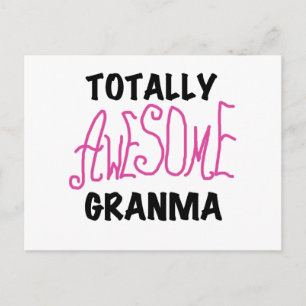 Total fantastische Granma rosa T-Shirts und Postkarte
