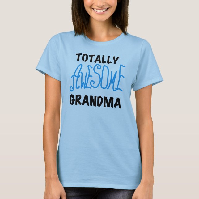 Total fantastische Großmutter - blaue T-Shirts und (Vorderseite)