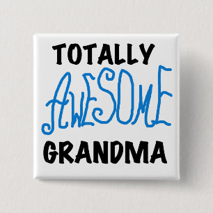 Total fantastische Großmutter - blaue T-Shirts und Button