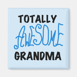 Total fantastische Großmutter - blaue T-Shirts und Magnet