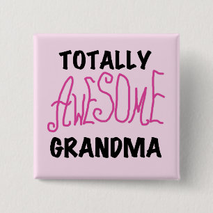 Total fantastische Großmutter - rosa T-Shirts und Button