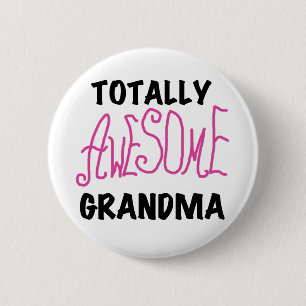 Total fantastische Großmutter - rosa T-Shirts und Button