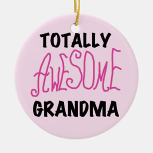 Total fantastische Großmutter - rosa T-Shirts und Keramikornament