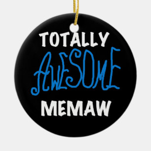 Total fantastische Memaw Blau-T - Shirts Keramik Ornament
