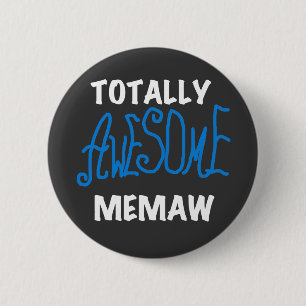 Total fantastische Memaw blaue T-Shirts und Button