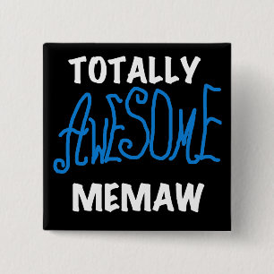 Total fantastische Memaw blaue T-Shirts und Button