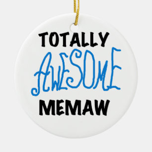 Total fantastische Memaw blaue T - Shirts und Keramik Ornament