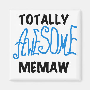 Total fantastische Memaw blaue T - Shirts und Magnet