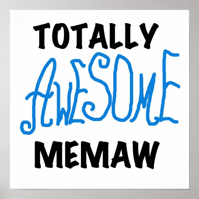 Total fantastische Memaw blaue T - Shirts und Poster (Vorne)