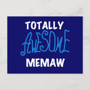 Total fantastische Memaw blaue T-Shirts und Postkarte
