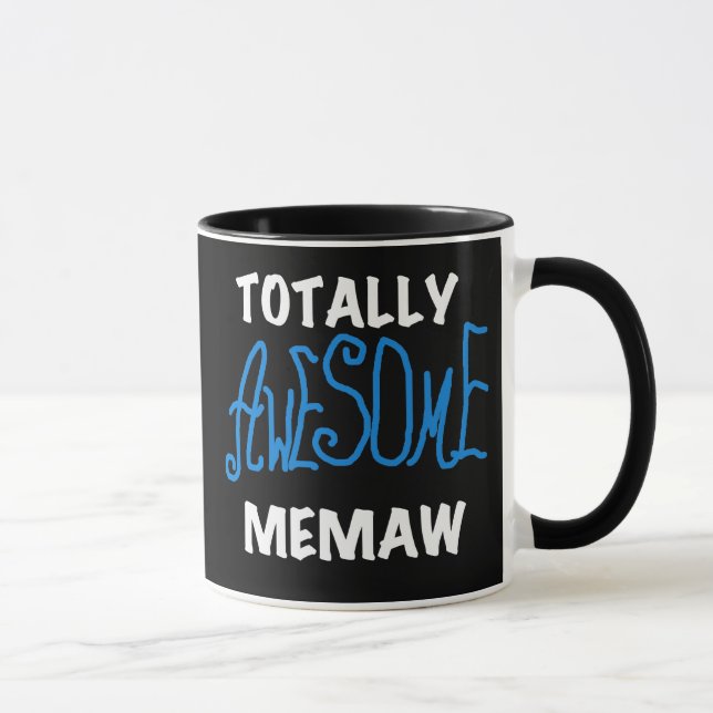 Total fantastische Memaw blaue T-Shirts und Tasse (Rechts)
