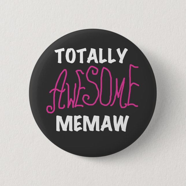 Total fantastische Memaw rosa T - Shirts Button (Vorderseite)